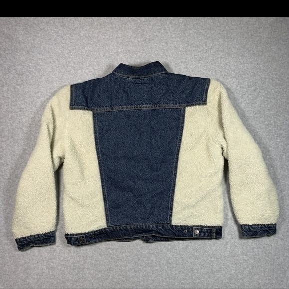 LEVI'S jackets EX-BOYFRIEND Pieced Sherpa Trucker Jacket "All Goes Wool" - Picture 6 of 7
